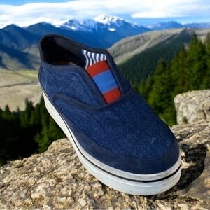 Clearance! Stella‎ McCartney Platform Slip On Sneakers Canvas Suede 41 EU/11 US